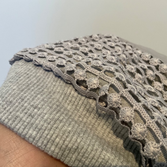 edc by ESPRIT | Grey Crochet-Detailed Sweater - Picture 4 of 4